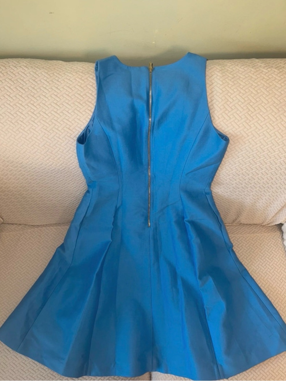 Kate Spade Blue Pleated Fit & Flare Dress Size 4 - Picture 2 of 3